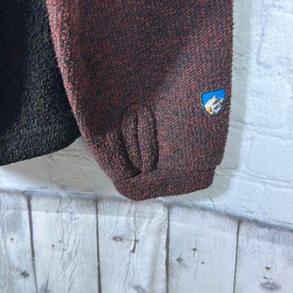KUHL Alfpaca Fleece 1/4 Zip M Black Red Hiker Hiking Outdoors Pullover Mock - Picture 3 of 7